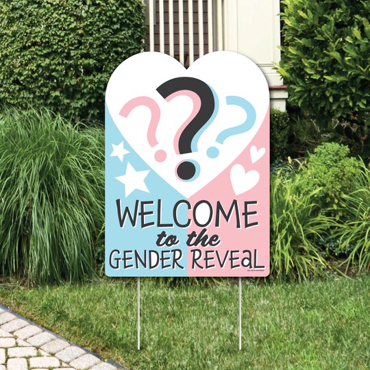 Big Dot of Happiness; Big Dot of Happiness Baby Gender Reveal - Party Decorations - Team Boy or Girl Party Welcome Yard Sign; Category:Baby Shower & Gender Reveal; Image:1